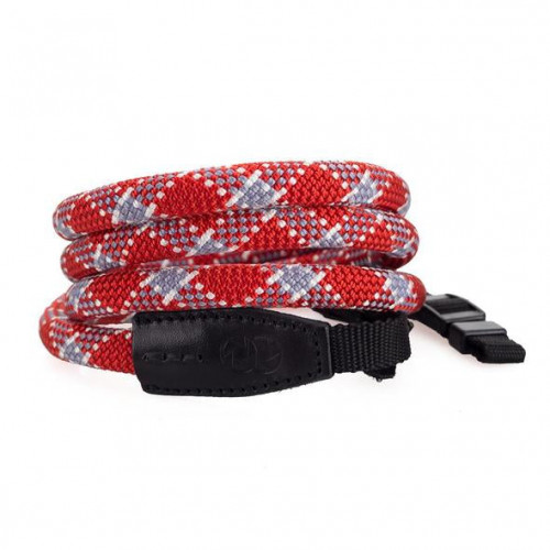 Leica Rope Strap "So", Red Check, 126cm, Designed By Cooph Leica Rope Strap "So", Red Check, 126cm, Designed By Cooph