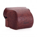 Leather Ever Ready Case M, Ostrich Leather Chestnut Leather Ever Ready Case M, Ostrich Leather Chestnut